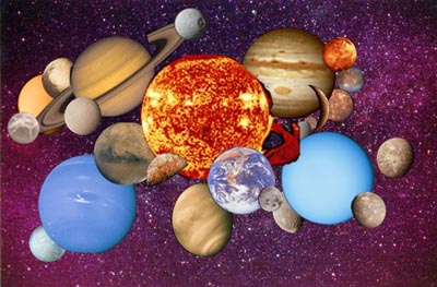Clickable image map of the solar system